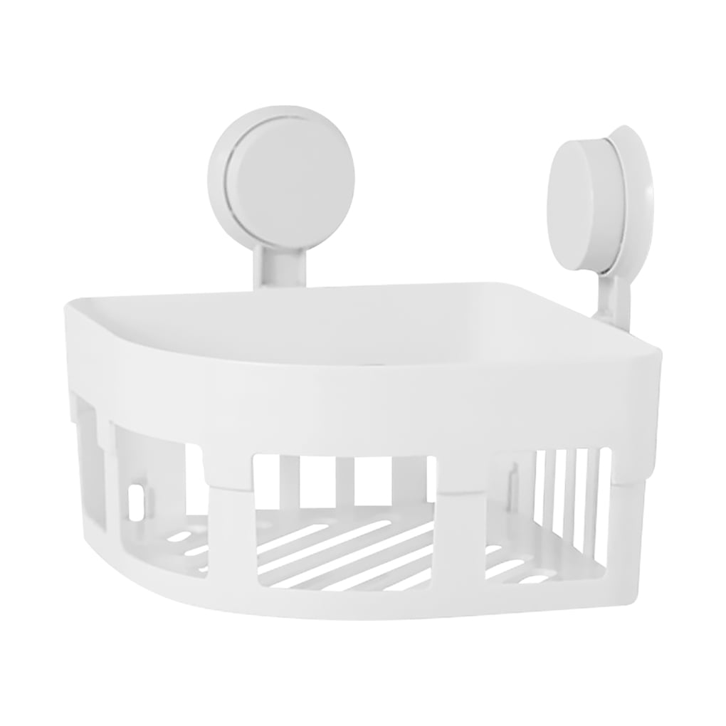 Vacuum Suction Cup Bathroom Corner Shelf Wall Mounted Drain Rack Shower Shelf For Bathroom