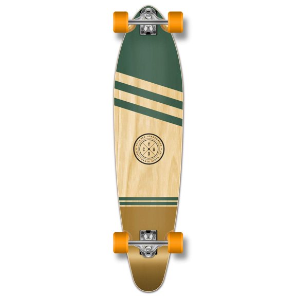 Yocaher Earth Series (Wind) Complete Kicktail Skateboards Longboard w/BlackWidow Premium 80A Grip Tape Aluminum Truck ABEC-9 Bearing 70mm Skateboard Wheels