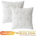 thumbnail image 3 of Pumpkin Fall Decorative Throw Pillow Covers 20x20, Set of 2 Cream White Soft Fur Pillow Covers for Autumn Harvest, Fluffy Plush Accent Pillow Cases for Farmhouse Couch Cushion Covers, 3 of 13