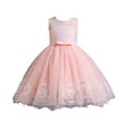 thumbnail image 1 of Yuyuzo Robe Florale pour Bébé Fille Nœud Papillon Robe de Princesse Mariage Robe de Fête d'Anniversaire en Tulle Superposé, 1 of 5