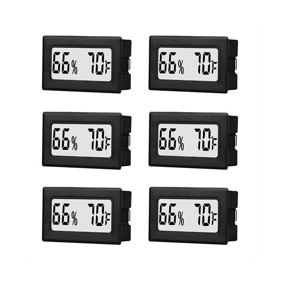 Mini Small Digital Hygrometer Thermometer Indoor with Temp Humidity Sensor Monitor Fahrenheit (℉) for Jars,Humidor,Home
