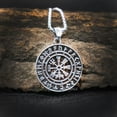 thumbnail image 4 of GAVONO Norse Viking Compass Vegvisir Rune Pendant Necklace Sigil Stainless Steel Gift, 4 of 8