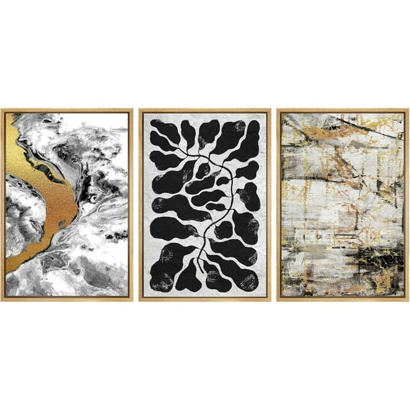 Hieng Cuadros De Pared De Sala, 3 Piece Canvas Wall Art Woodland Nursery Decor Forest Rivers Canvas Prints Home Artwork Decoration for Living Room,Bedroom(only canvas)