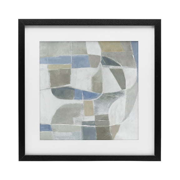 Stupell Industries Subtle Flow Geometrics Black Framed Print Under Glass design by Hannah Dawson, 13 x 13