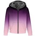 thumbnail image 6 of Njoeus Hoodies for Men Heavy-weight Fleeces Lined Sweatshirt, Men's Full Zip Up Warm Thicken Sherpas Jacket Hooded (Gradient Style) S-6XL Big & Tall Sizes, 6 of 7