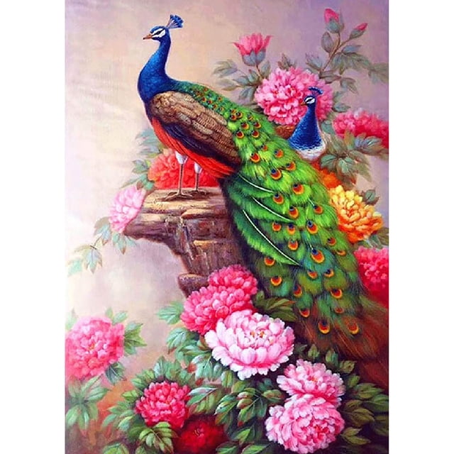 Drill Diamond Painting (DE4804) 5D DIY Full Lordly Peafowl punto de cruz (B1550) 40x50cm FLhrweasw Nuevo