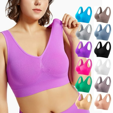 Yoga Bra Sports Bras for Women  Fitness Crop Tops for Women  Women s Lingerie Running Fitness Yoga Beauty Tank Top Large Sports Vest Without Steel Rims Lingerie  Complexion  5XL
