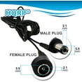thumbnail image 6 of HQRP SET: 4pcs 10 Feet 2.1mm x 5.5mm Male to Female DC Power Extension Cables for CCTV Camera / Recorder / Monitor / Printer, 6 of 8