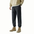 thumbnail image 2 of Styesk Men's Pants Man Solid Color Parsnip Soft Binding Leg Pants Cargo Pants, 2 of 4