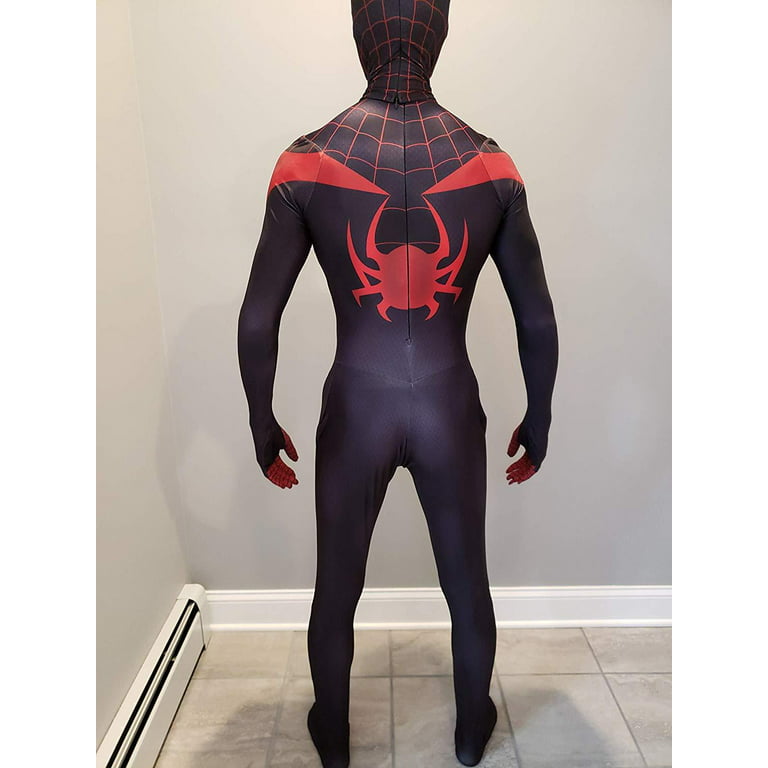 Spider-Man Miles Morales Mask Superhero Cosplay Spider-Verse Black For  Costumes