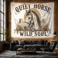 thumbnail image 6 of White Horse Portrait in Desert Mesas with Turquoise Bridle, Dreamy Boho for Western Decor Lovers, Soulful Horse Artwork, Birthday Gift Tapestry Wall Hanging for Bedroom and Living Room, 6 of 7