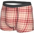 thumbnail image 2 of SEVEBJ Red Grid Thin Line Men'S Breathable Boxer Briefs Soft Shorts Comfortable Underwear, 2 of 8