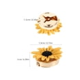 thumbnail image 2 of CRAFTHROU 2Ud Cufflinks Botones Con Floral Girasol En Aleación Para Formal, 2 of 7