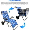 thumbnail image 4 of Beach Cart Chair – 2 in 1 Turns from Cart to Beach Chair – Large Wheels – Easy to Use – Large Capacity – Flower Pattern, 4 of 6