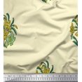 thumbnail image 1 of Soimoi Georgette Viscose Fabric Leaves,Duck & Floral Block Decor Fabric Printed Yard 42 Inch Wide, 1 of 1