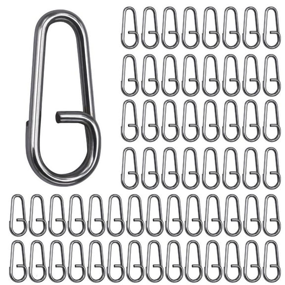 100Pcs Fishing Oval Split Rings Stainless Steel Split Rings Lures Connector
