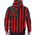 thumbnail image 7 of Kdxio Nautical American Flag Print Mens Casual Hooded Collar Drawstring Hoodies Pullover Sweatshirts Casual Long Sleeve Shirts-Large, 7 of 7