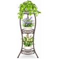 thumbnail image 1 of Metal & Wood Plant Stand Indoor & Outdoor Multi Levels lbs Capacity, 1 of 7