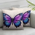 thumbnail image 2 of COMIO  Butterfly Throw Pillow Cover Watercolor Animal Bird Magical Fantasy Butterflies Pillow Cases Home Decorative Cushion Cover for Bed Sofa Purple Black 2Pcs, 2 of 6