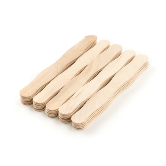 12 Packs: 30 ct. (360 total) Wavy Jumbo Wood Craft Sticks by Creatology