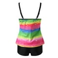 thumbnail image 5 of UPPADA Women's Tankini Swimsuits With Boy Shorts Bathing Suits Two Piece Modest Swimwear Double Strap Tie Dye Bikini Sets, 5 of 5