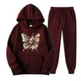 thumbnail image 1 of Birdeem Hauts pour Femmes Manches Longues Mode Imprimée Sports Pantalons Longs Décontractés Ensemble de Hauts à Capuche Manches Longues, 1 of 2