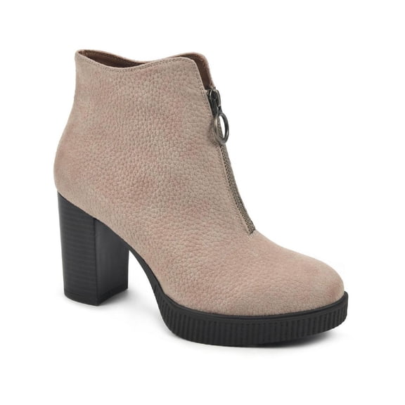 White Mountain Womens Thoughtful Faux Suede Platform Ankle Boots