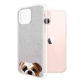 thumbnail image 2 of WIRESTER Clear/Silver Glitter Case, Sparkle Bling TPU Cover for Apple iPhone 13 6.1" 2021, Animal English Bulldog, 2 of 3