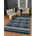 thumbnail image 2 of Linon Outdoor Washable Area Rug Collection, Navy and Ivory, 5' x 7', 2 of 8