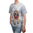 thumbnail image 4 of Playful Bloodhound Welcomes Winter Snowy Day with Cardinal Bird All Over Print 3D Shirt Unisex Merch Dog Lover - 2017, 4 of 6