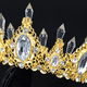 thumbnail image 3 of Corona de pastel de cumpleaños de boda de reina, flores de carámbano de cristal grande, diadema hecha a mano, joyería para la cabeza Vhermosa, 3 of 5