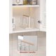 thumbnail image 3 of Portable Glass Cup Organizer, Home Kitchen Storage Glass Cup Holder with Wooden Handle Metal and Silicone Case, Glass Cup Storage Holder (White), 3 of 4