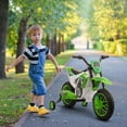 thumbnail image 5 of Aosom 12V Kids Motorcycle Dirt Bike Electric Ride-On Toy Off Road, Green, 5 of 9