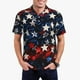 thumbnail image 1 of Fotbe Red Blue White Stars Camiseta Polo de Golf para Hombre con Estampado – Camisa Deportiva Transpirable con Cuello Abotonado-Large, 1 of 6