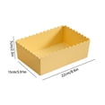 thumbnail image 3 of Caja de almacenamiento de escritorio de plástico con bordes de encaje ondulado, tamaños pequeño y grande, color amarillo, cesta organizadora para hogar y oficina, 3 of 6