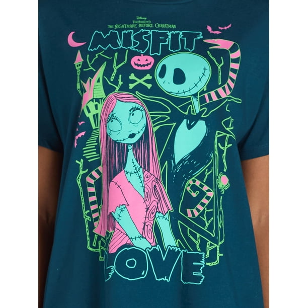 The Nightmare Before Christmas Women's Misfit Love Graphic Tee