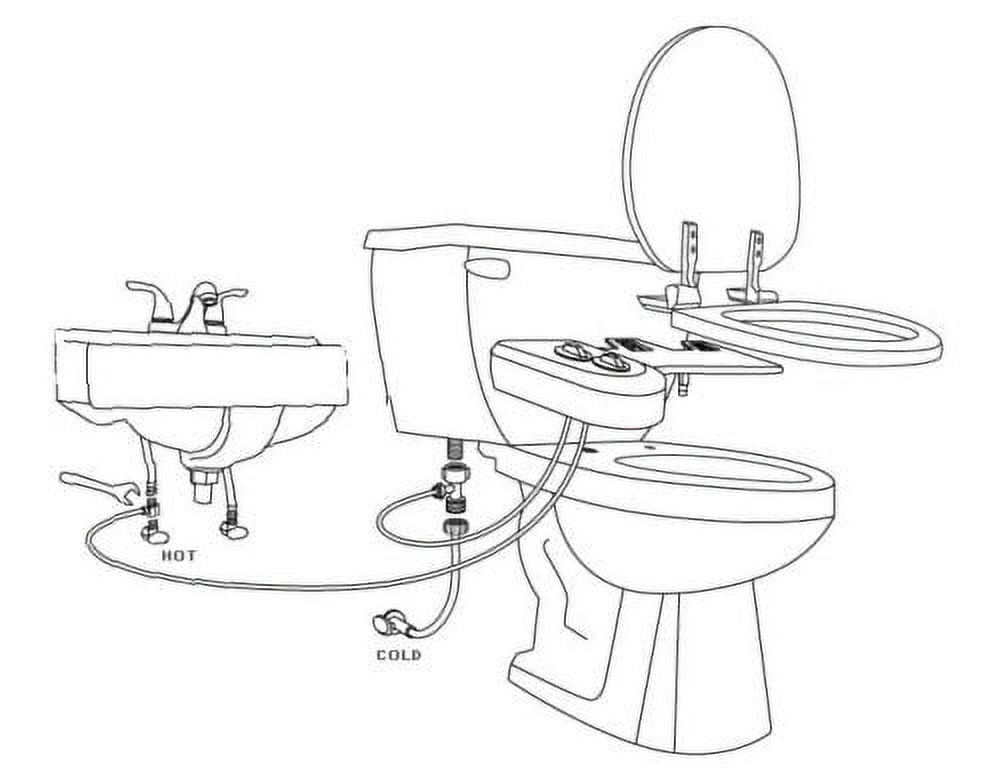 FreshBidet Non-Electric Bidet Attachment with Adjustable Angle Nozzle