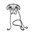 thumbnail image 1 of asddcavvf Metal Statue Abstract Dog Sculpture Animal Collection Decoration Living Room Study Decoration Ironwork Snowflake Clues Ornament, 1 of 4