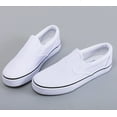 thumbnail image 3 of Mens Slip on Sneakers Loafers Shoes Canvas Black Shoes Canvas White Casual Fashion Shoes, 3 of 11
