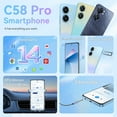 thumbnail image 2 of OUKITEL C58 Pro Unlocked Cell Phone - Android 14 Mobile Phone with 24(6+18) GB +256GB/1TB TF Expand, 6.7" HD+ Screen 90Hz 5150mAh Battery 50MP Main Camera Smartphones, NFC/T-Mobile/OTG/Dual SIM 2025, 2 of 7