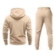 thumbnail image 5 of Mens Matching Fleece Tracksuit Set Full Zip Hoodie Cuffed Jogger Bottoms 2 Piece Sweatsuit For Jogging Travel And Casual Hangouts, 5 of 7