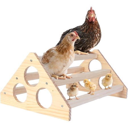 Chicken Perch for Chicks Chicken Wood Stand with Holes Chick Stand Trainning Perch Chicken Roost bar for Chicks Chicken Swing Chicken Toy for Hens