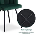 thumbnail image 4 of Clipop Living Room Barrel Accent Chair, Modern Velvet Scalloped Silhouette Chair, for Kitchen,Green, 4 of 8
