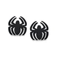 thumbnail image 2 of Bling Jewelry Mens Black Spider Illusion Plug Stud Earrings Surgical Steel 16G, 2 of 6