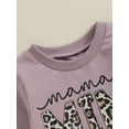 thumbnail image 6 of Elippeo 0-3Y Newborn Baby Girls Clothing Set 6M 12M 18M 24M 3Y Letter  Leopard Print Long Sleeve Pullover Strap Pants 2 Pcs Outfit, 6 of 10