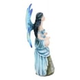 thumbnail image 6 of Fae Garden Zen Blue Dragonfly Fairy Meditating On Koan Yoga Rock Figurine, 6 of 9