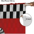 thumbnail image 6 of Racing Car Kids Curtains, Boys Construction Vehicles Window Treatments for Boys Bedroom,Red Racing Flag Drapes 2 Panel Sets,52x84 Inch, 6 of 6
