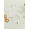thumbnail image 4 of Bagilaanoe 2pcs Toddler Baby Girls Boy Short Pants Set Short Sleeve Shirt Tops + Shorts 6M 12M 18M 24M 3T 4T Kids Summer Casual Outfits, 4 of 9