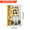 thumbnail image 3 of Garden Flag, Gnomes with Bees Burlap Spring Decorations, Double Sided Welcome Spring Decor, Outdoor Indoor Yard Flag 12 x18 Inch, 3 of 7
