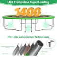 thumbnail image 6 of XMIKA 1400LBS Trampoline for Kids and Adults, 14FT Trampolines with Enclosure Net, Basketball Hoop, Light, Sprinkler, Outdoor Backyard Heavy Duty Trampoline, Curved Design, 6 of 9